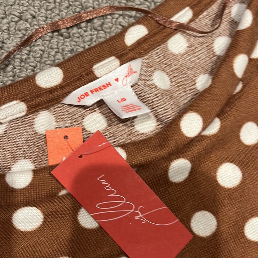 jillian harris X joe fresh polka dot dress NEW size L - Picture 6 of 7